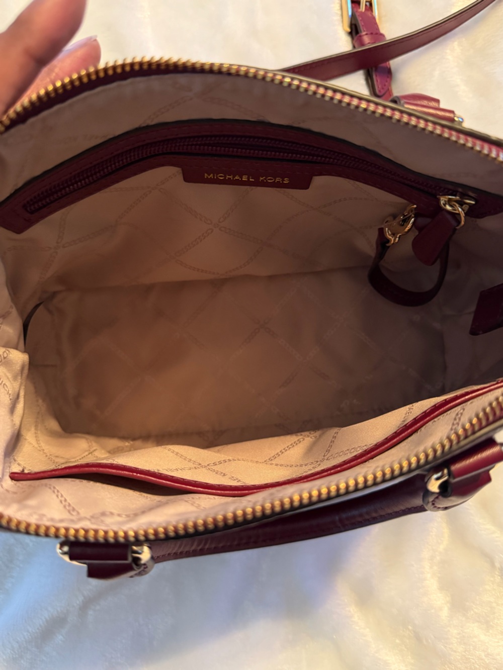 Michael Kors Small Satchel in Sienna - Picture 8 of 16